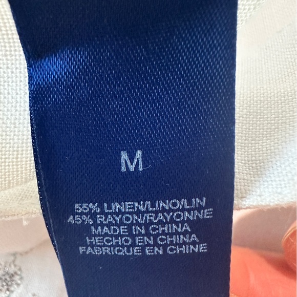 J.H. Collectibles Lightweight Embroidered Button Down Jacket Size Medium White - Picture 9 of 10